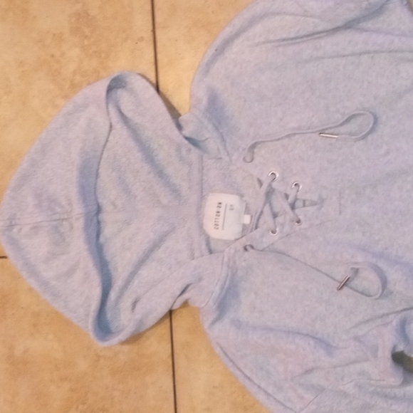 Cotton:On "Awake / Asleep" Grey Pull Over Lace Up Hoody - Picture 4 of 9